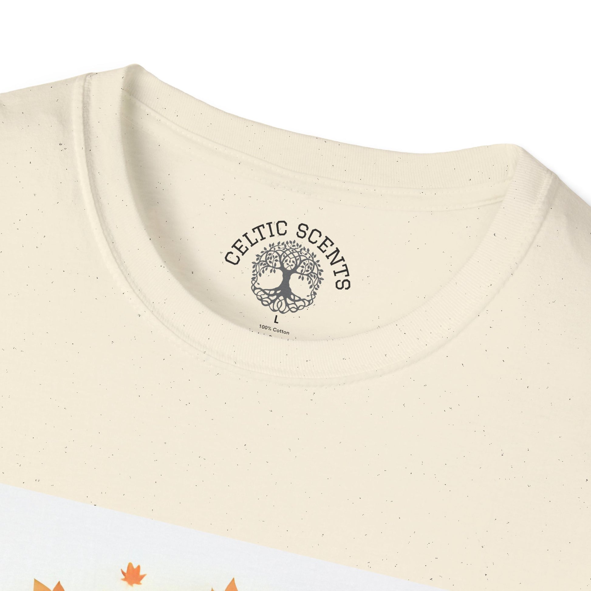Autumn Tree Graphic T-Shirt, Fall Tee for Nature Lovers, Unisex Softstyle T-Shirt, Gift for Thanksgiving, Cozy Casual Wear - Celtic Scents
