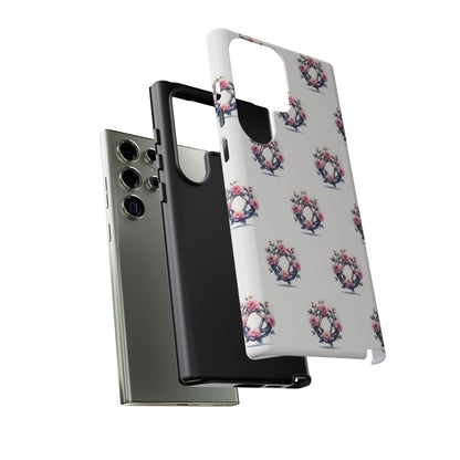 Floral Phone Case, Tough Cases for Women, Cute Celtic Knot Floral Design iPhone Cover, Gift for Her, Stylish Tech Accessories
