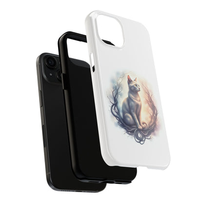 Artistic Cat Phone Case, Tough Phone Cases, Pet Lover Gift, Cat Lover Accessory, Unique Phone Cover, Protector Case - Celtic Scents