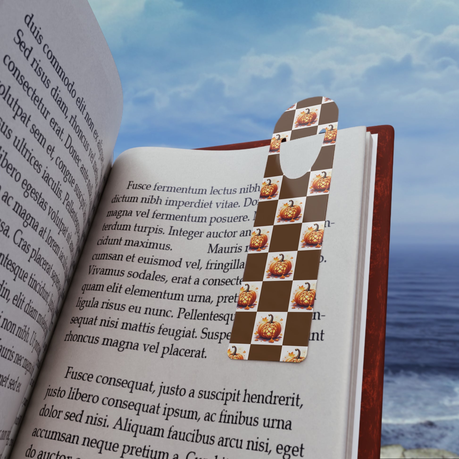 Pumpkin-Themed Bookmark for Fall Reading, Seasonal Gifts, Book Lovers, Halloween Decor, Literary Accessory - Celtic Scents