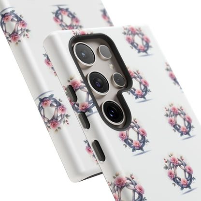 Floral Phone Case, Tough Cases for Women, Cute Celtic Knot Floral Design iPhone Cover, Gift for Her, Stylish Tech Accessories