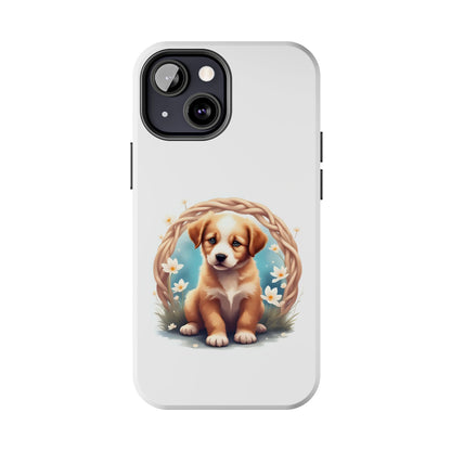 Cute Puppy Phone Case, Tough Case for Dog Lovers, Pet Gift, Protector Case for iPhone, Custom Phone Cover - Celtic Scents