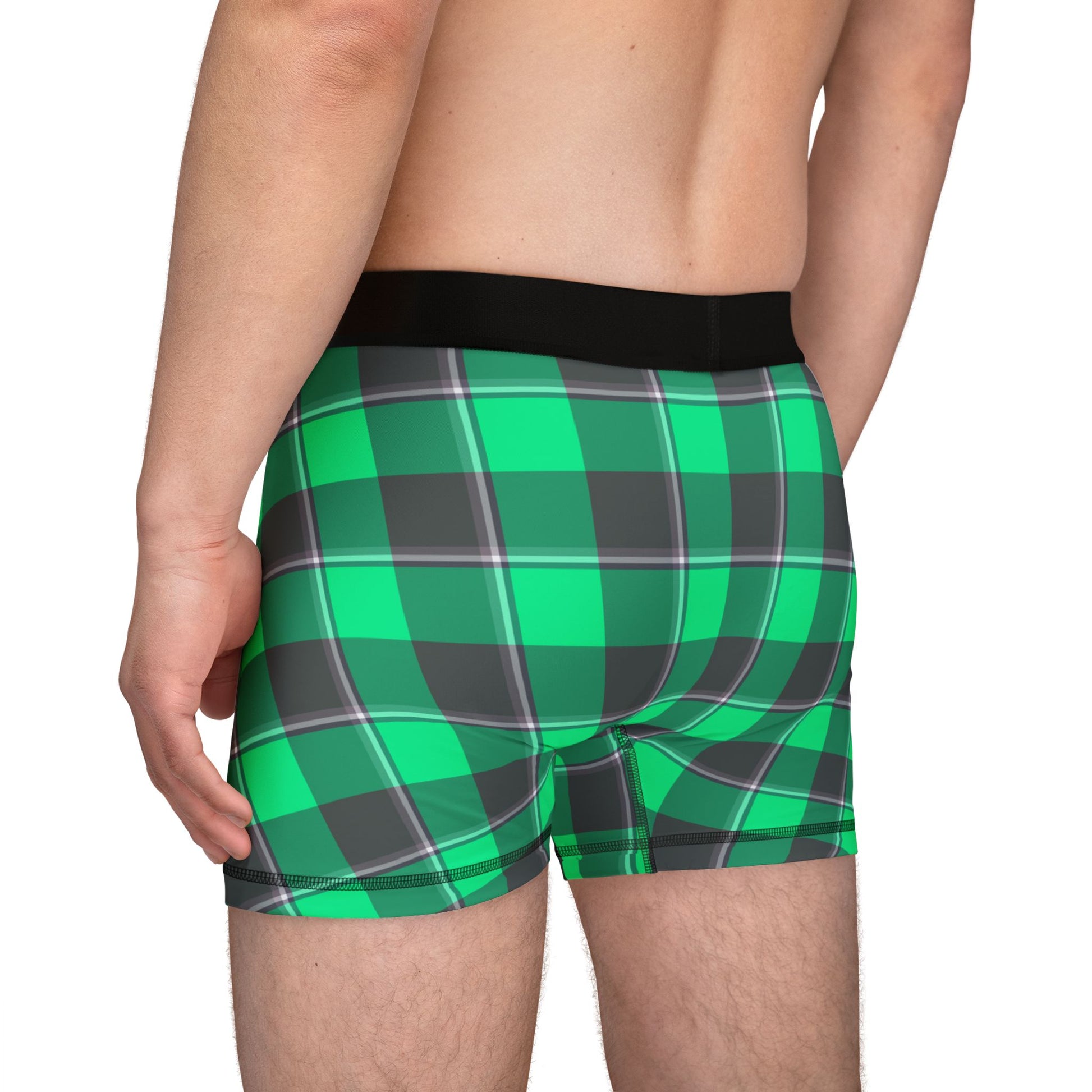 Men's Boxers, Comfortable Green Plaid Underwear, Gifts for Him, Father's Day, Eco-Friendly, Everyday Casual Wear - Celtic Scents