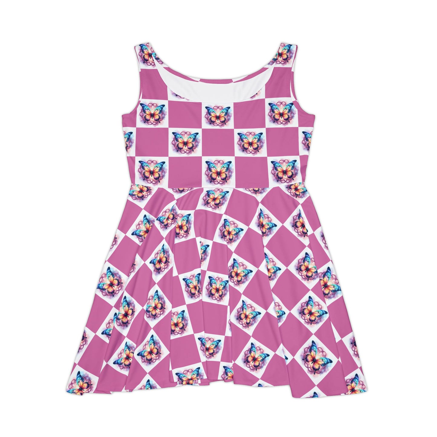Colorful Butterfly Celtic Knot Women's Skater Dress | Casual Party Attire, Summer Dress, Feminine Style, AOP Fashion, Butterfly Print - Celtic Scents