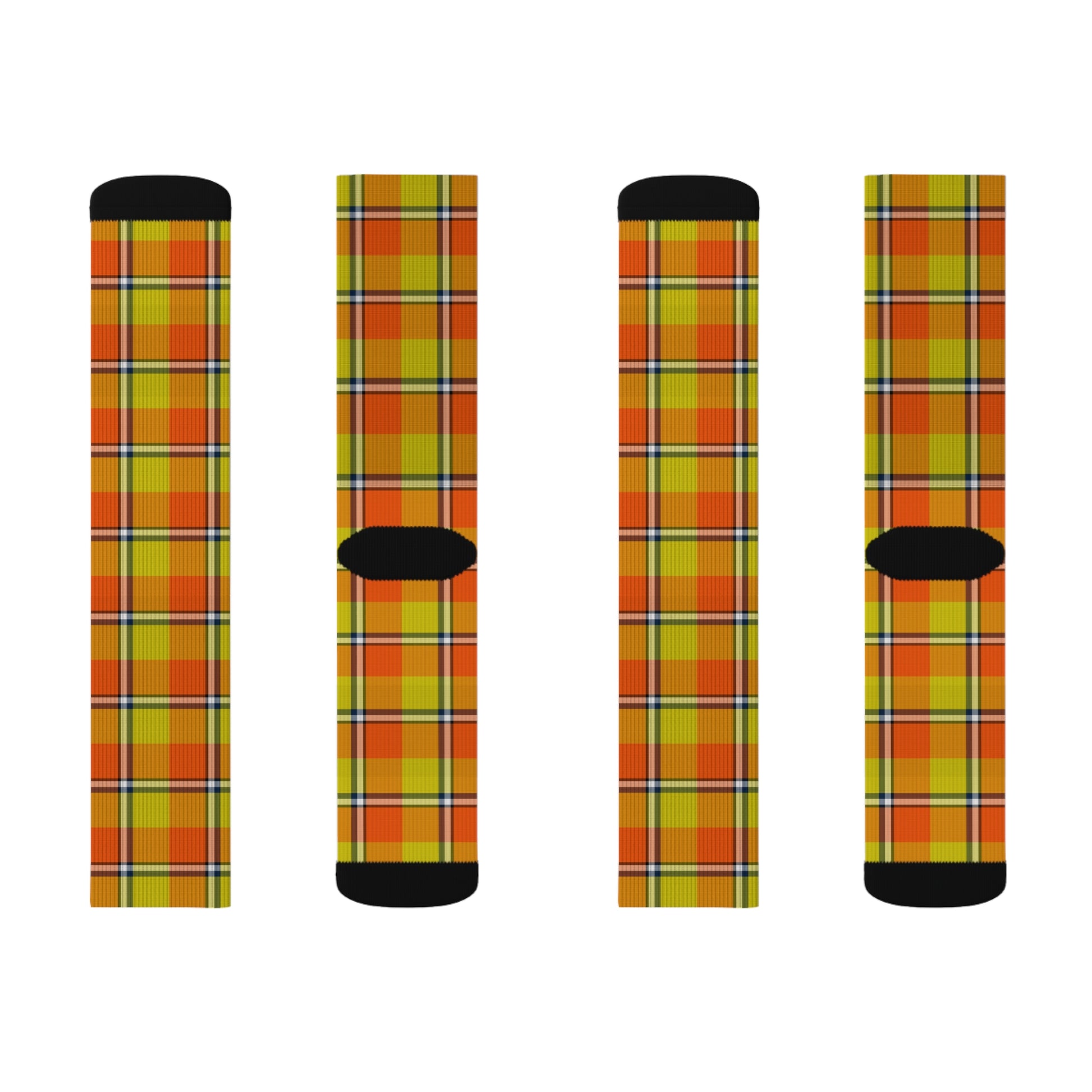 Autumn Plaid Socks, Cozy Fall Footwear, Funky Fashion Accessory - Celtic Scents