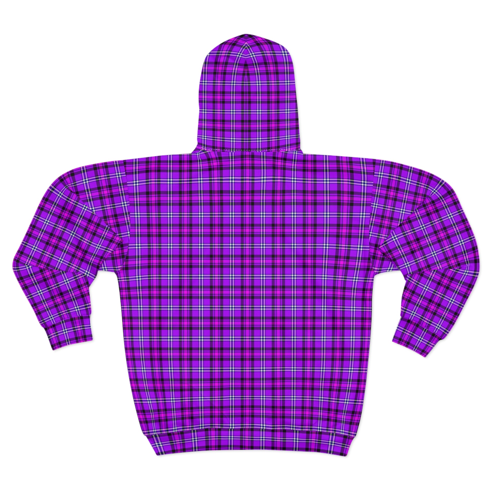 Stylish Plaid Unisex Zip Hoodie, Cozy Oversized Jacket, Casual Wear, Perfect for Fall, Great Gift for All Occasions - Celtic Scents