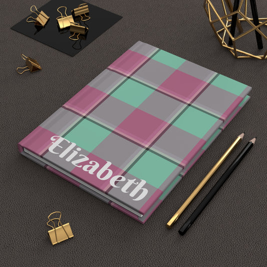 Personalized Plaid Hardcover Journal, Perfect for Daily Journaling, Gift for Friends, Stylish Notebook - Celtic Scents