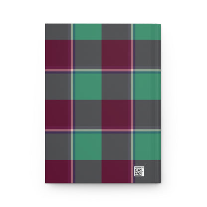 Personalized Plaid Hardcover Journal, Customizable Notebook for Writers and Students, Perfect Gift - Celtic Scents