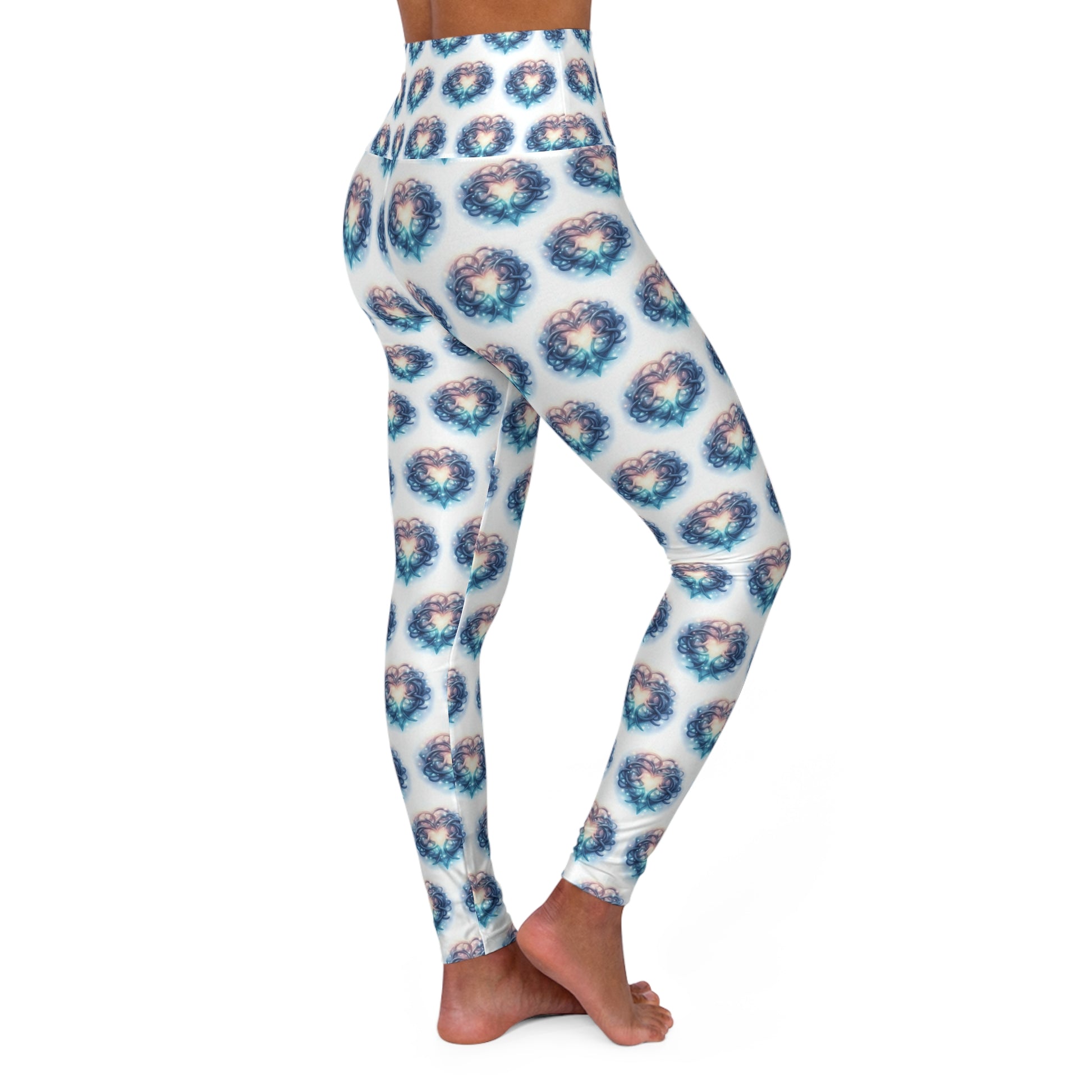 Bohemian High Waisted Yoga Leggings, Comfortable Workout Pants, Festival Attire, Activewear for Yoga and Fitness, Unique Gift for Her - Celtic Scents