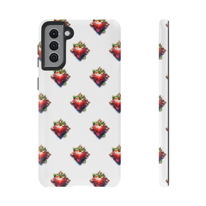 Strawberry Celtic Knot Phone Case, Cute Phone Cover, Gift for Her, Custom Smartphone Case, Funky Accessories, Valentine's Day Gift - Celtic Scents