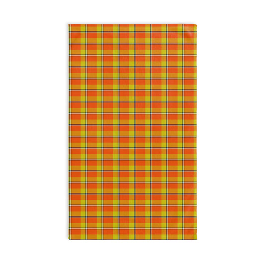 Bright Autumn Plaid Hand Towel, Kitchen Towel, Home Decor, Gift for Her, Colorful Dish Towel, Checkered Towel for Holidays
