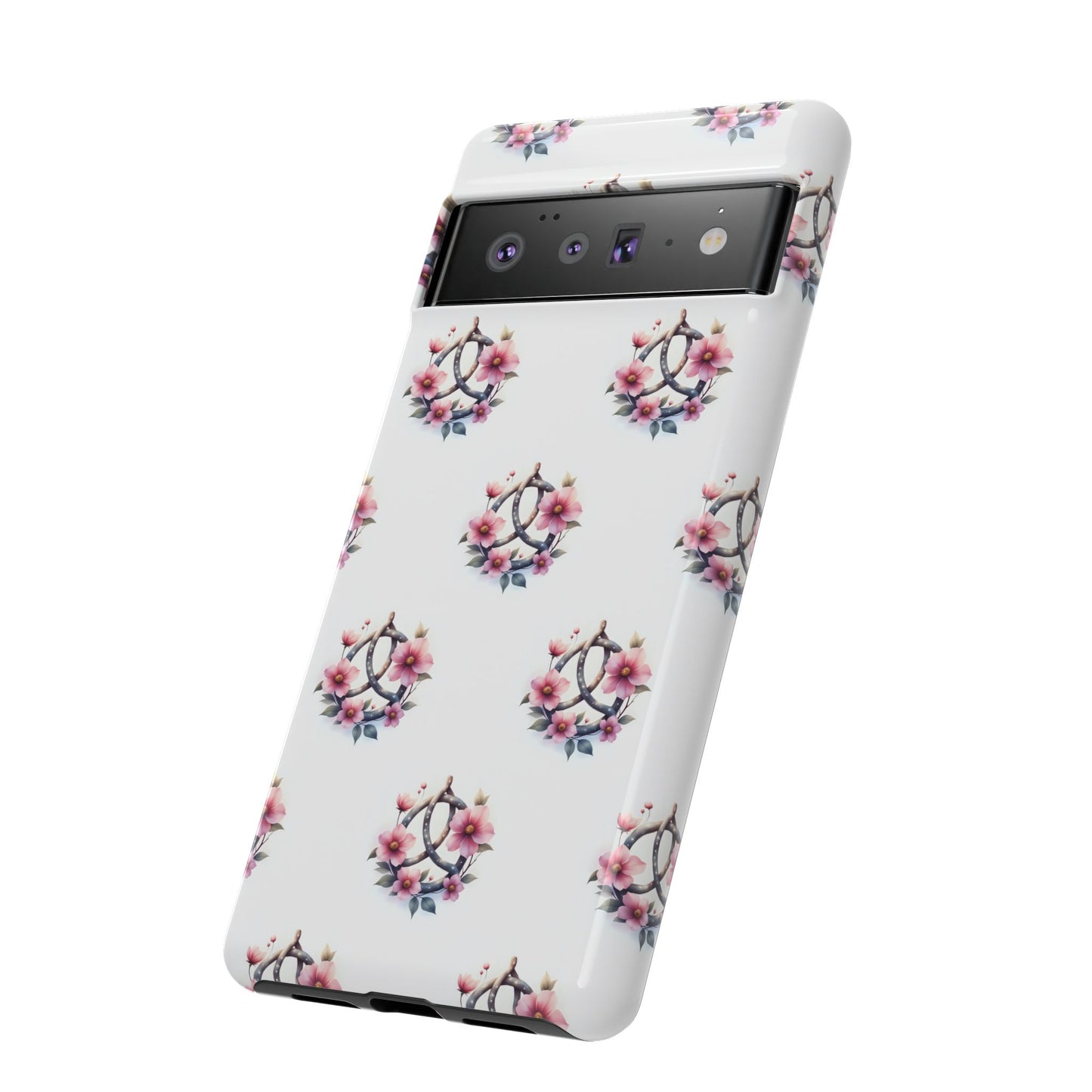 Floral Phone Case, Tough Phone Cover, Cute Protection for Mobile, Gift for Her, Celtic Knot Floral Pattern Case
