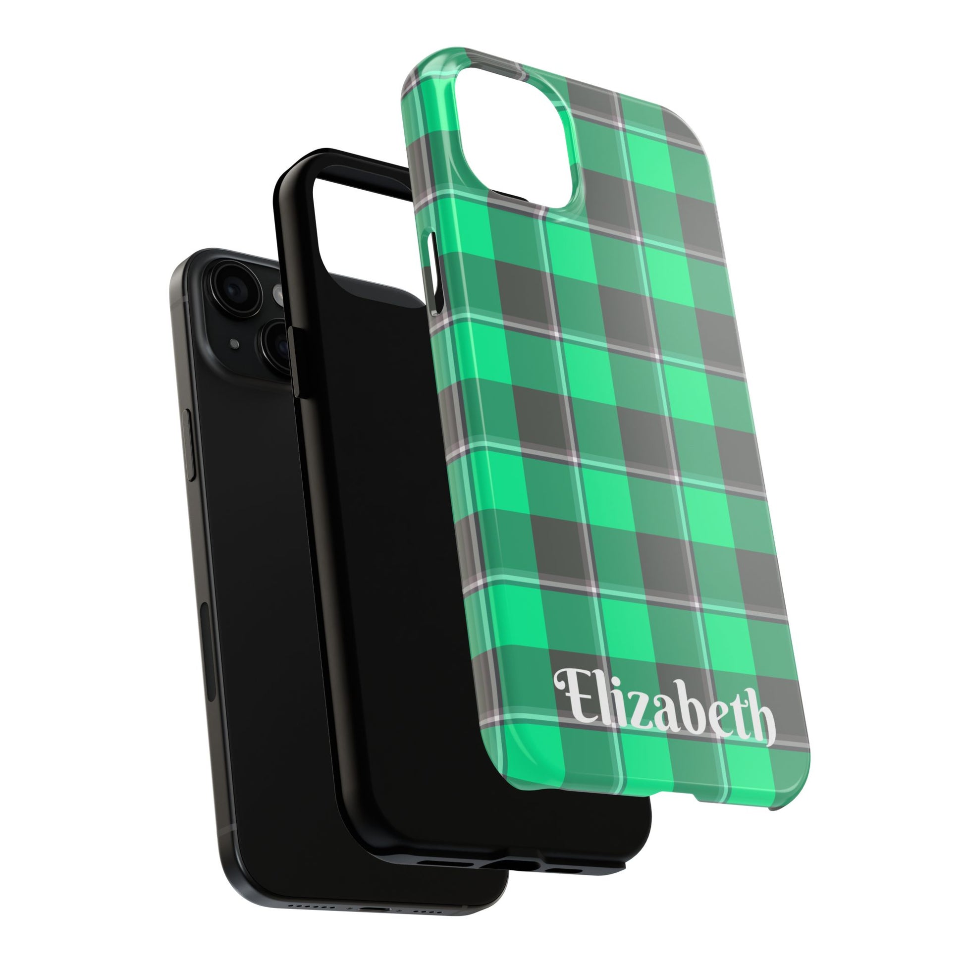 Personalized Plaid Tough Phone Case, Custom Phone Cover, Gifts for Her, Unique Cell Phone Case, Trendy Accessories, Holiday Gifts - Celtic Scents