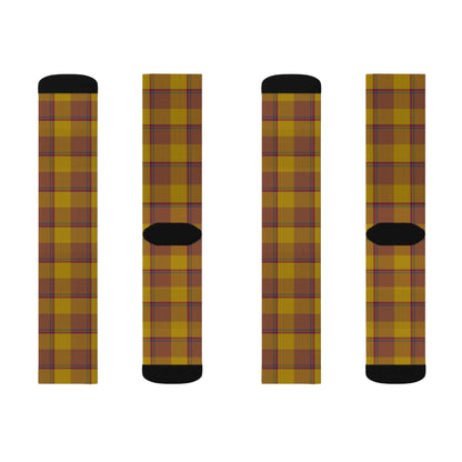 Cozy Plaid Sublimation Socks | Perfect Gift for Fall, Warm and Stylish Footwear, Unique Casual Wear, Ideal for Gifting, Cozy Home Essentials