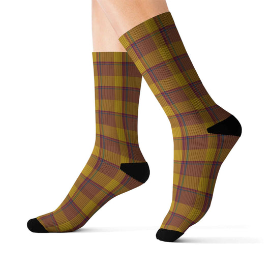 Cozy Plaid Sublimation Socks | Perfect Gift for Fall, Warm and Stylish Footwear, Unique Casual Wear, Ideal for Gifting, Cozy Home Essentials