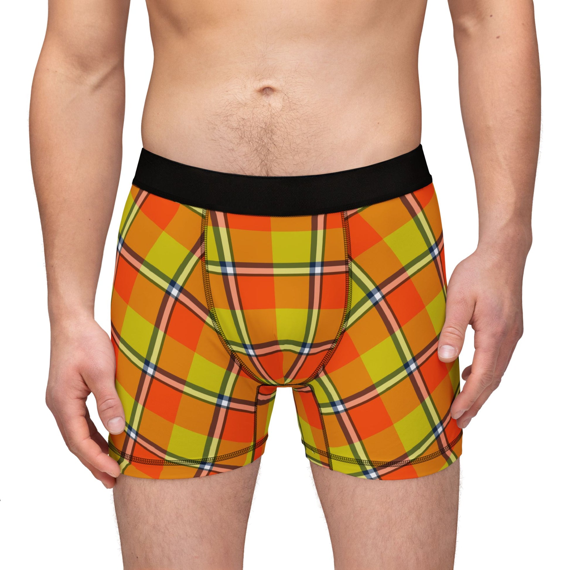 Vibrant Plaid Men's Boxers, Comfortable Underwear, Funky Fashion, Gift for Him, Everyday Wear, Trendy Sleepwear - Celtic Scents