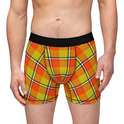 Vibrant Plaid Men's Boxers, Comfortable Underwear, Funky Fashion, Gift for Him, Everyday Wear, Trendy Sleepwear - Celtic Scents
