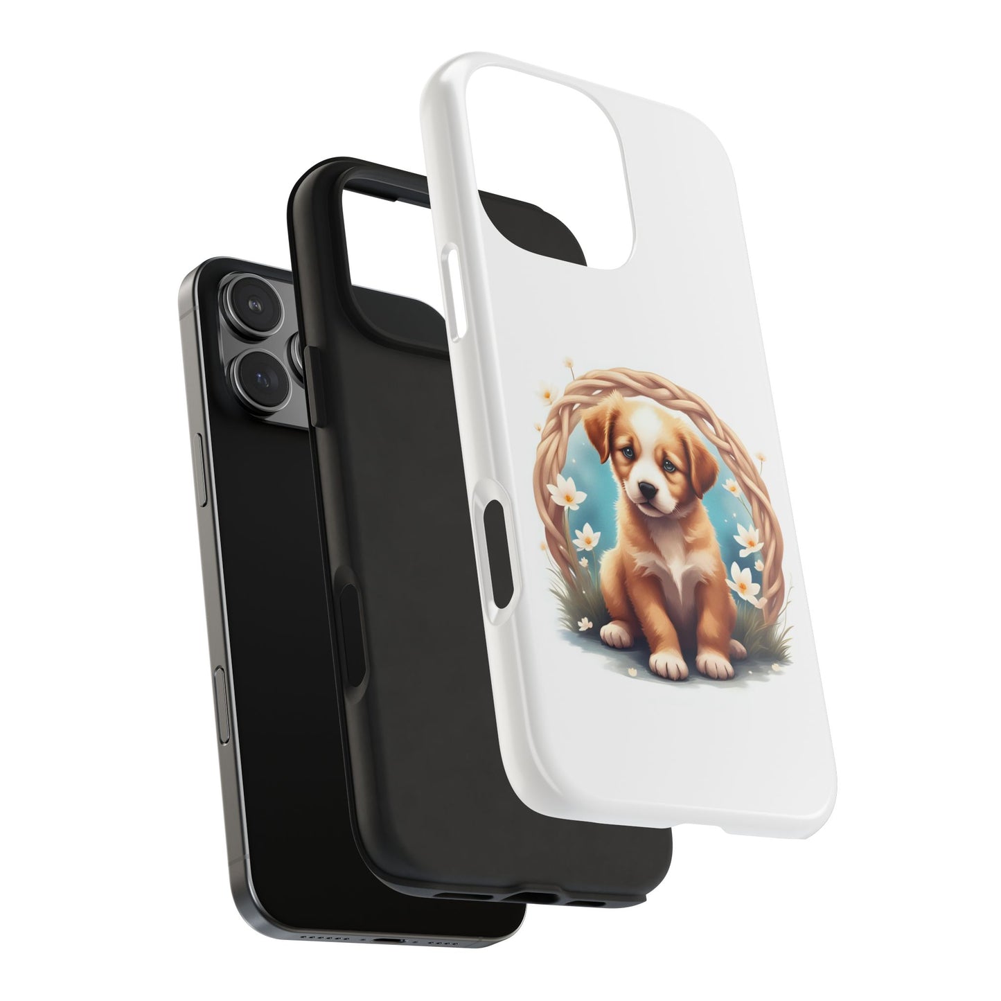 Cute Puppy Phone Case, Tough Case for Dog Lovers, Pet Gift, Protector Case for iPhone, Custom Phone Cover