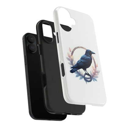 Raven Design Phone Case | Tough Protector Case, Gift for Bird Lovers, Unique Cell Phone Cover, Gothic or Nature Inspired