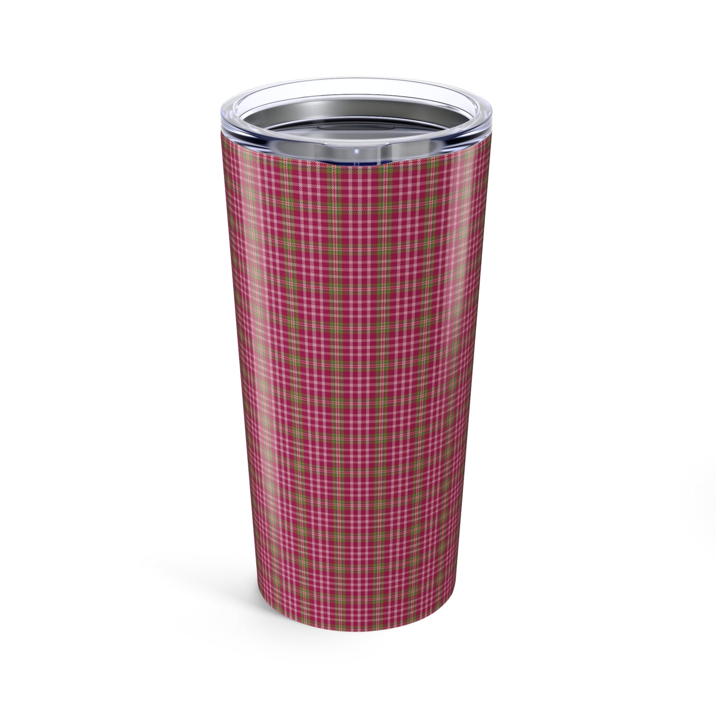 Cozy Pink Plaid Tumbler 20oz - Stylish Travel Mug for Hot & Cold Beverages, Perfect Gift for Fall, Coffee Lovers, Home Decor, Outdoor Adventures - Celtic Scents