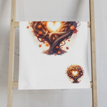 Autumn Floral Hand Towel, Cozy Kitchen Decor, Fall Gift, Hostess Gift, Decorative Towel for Thanksgiving