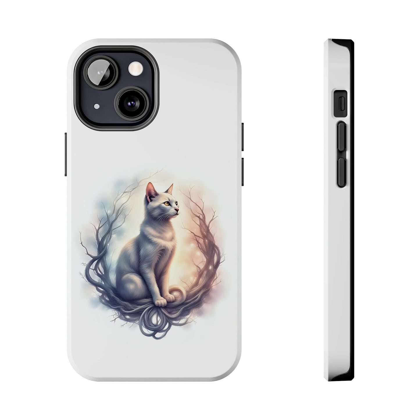 Artistic Cat Phone Case, Tough Phone Cases, Pet Lover Gift, Cat Lover Accessory, Unique Phone Cover, Protector Case - Celtic Scents