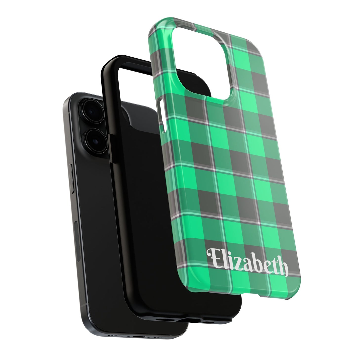 Personalized Plaid Tough Phone Case, Custom Phone Cover, Gifts for Her, Unique Cell Phone Case, Trendy Accessories, Holiday Gifts - Celtic Scents