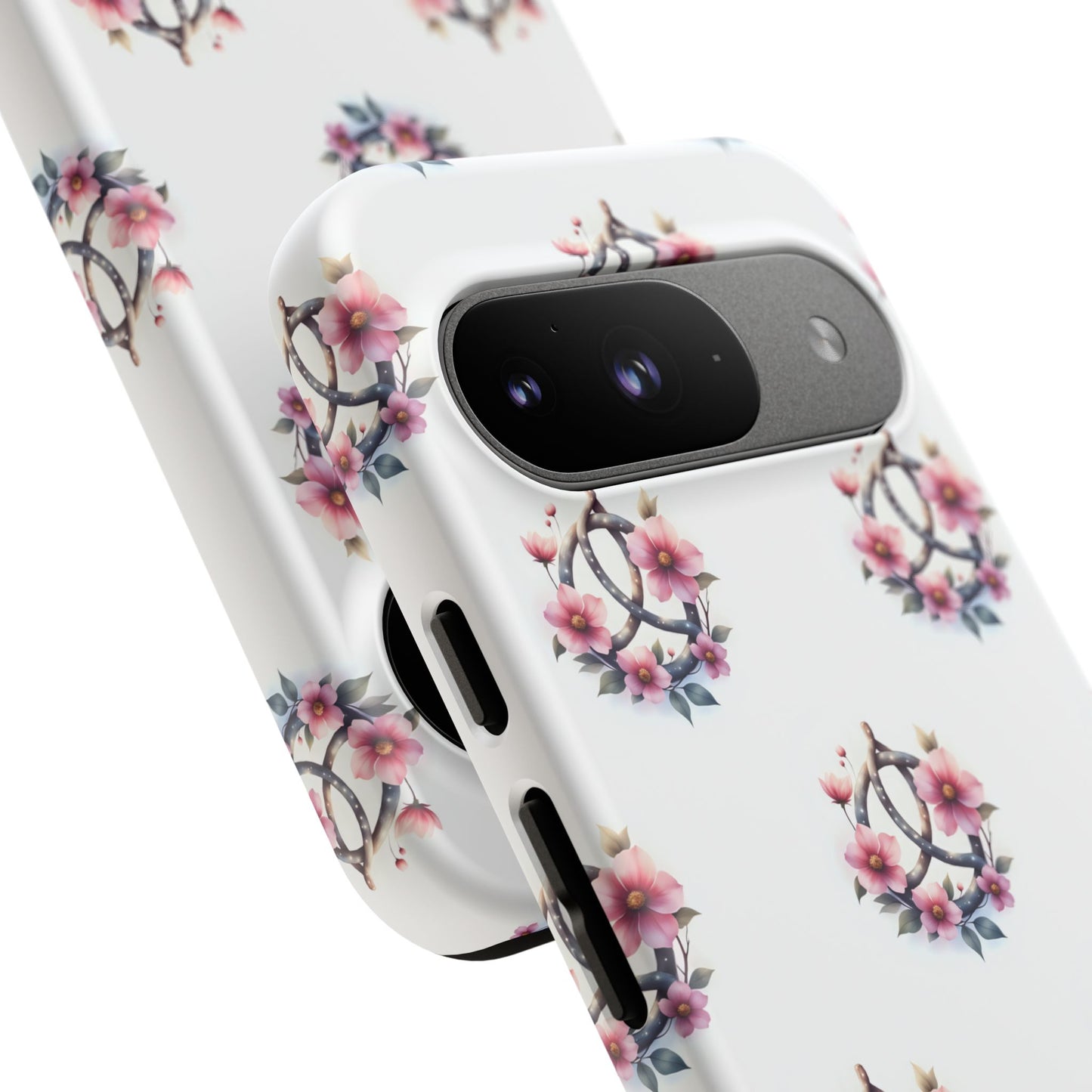 Floral Phone Case, Tough Phone Cover, Cute Protection for Mobile, Gift for Her, Celtic Knot Floral Pattern Case