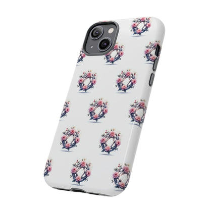 Floral Phone Case, Tough Cases for Women, Cute Celtic Knot Floral Design iPhone Cover, Gift for Her, Stylish Tech Accessories