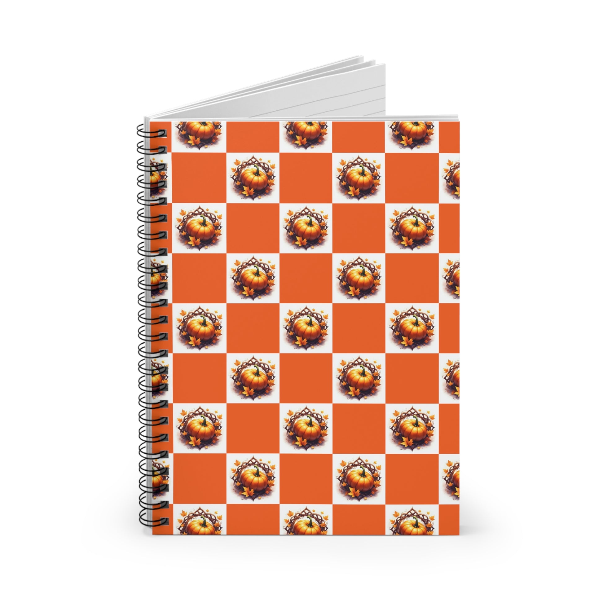 Vibrant Spiral Notebook - Ruled Lines, Themed Journal for Creative Minds, Cute Gift Idea, School Supplies, Stationery Essential, Autumn Pumpkin - Celtic Scents