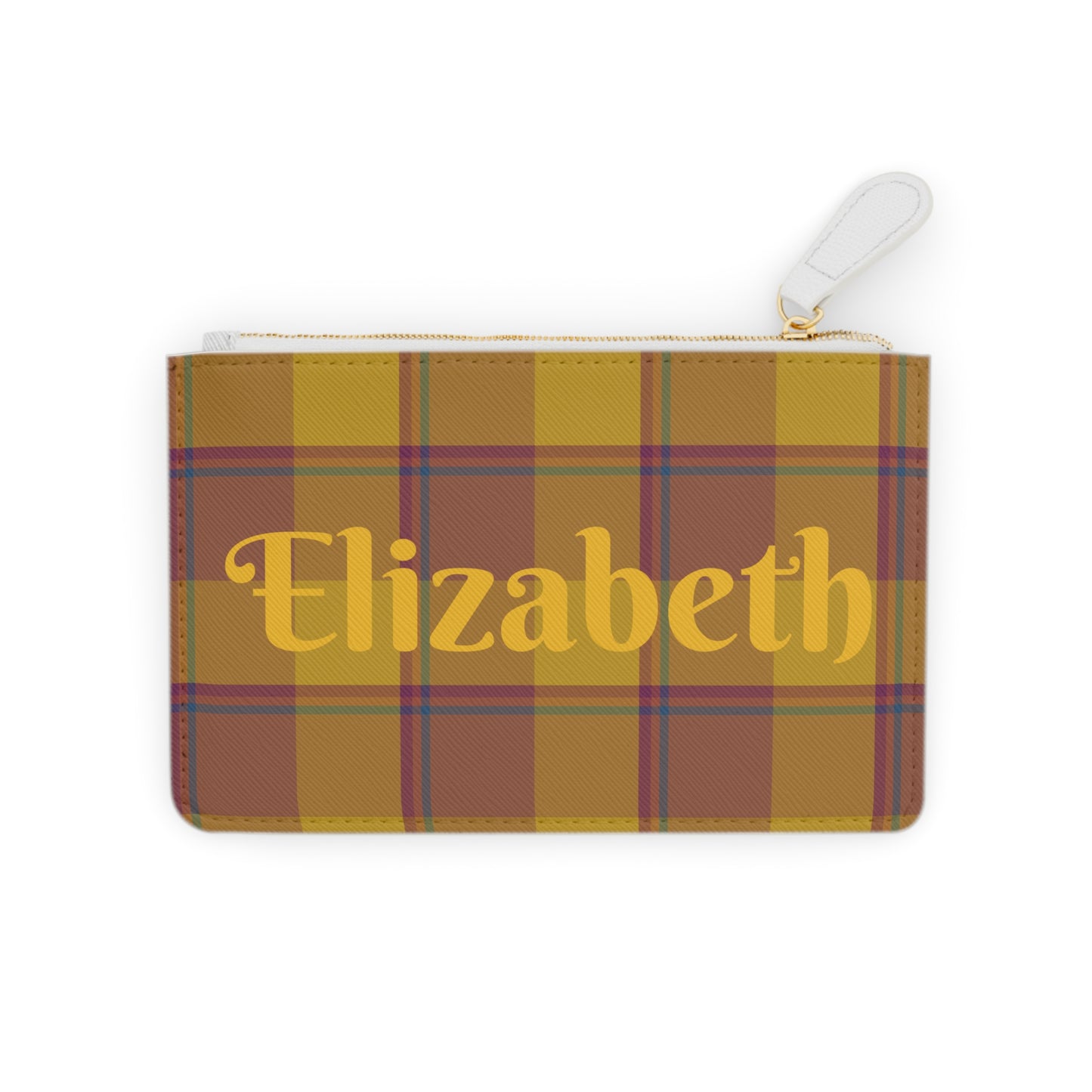 Personalized Plaid Mini Clutch Bag, Custom Name Clutch, Stylish Accessory, Trendy Gift, Fall Fashion - Celtic Scents