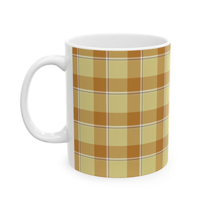 Cozy Plaid Ceramic Mug for Coffee Lovers, Ideal Gift for Birthdays, Holidays, Home Decor, Rustic Kitchen, Fall Vibes, Perfect for Tea - Celtic Scents