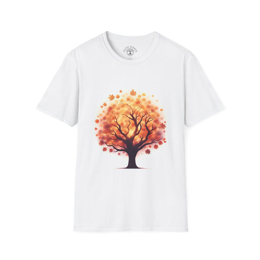 Autumn Tree Graphic T-Shirt, Fall Tee for Nature Lovers, Unisex Softstyle T-Shirt, Gift for Thanksgiving, Cozy Casual Wear - Celtic Scents