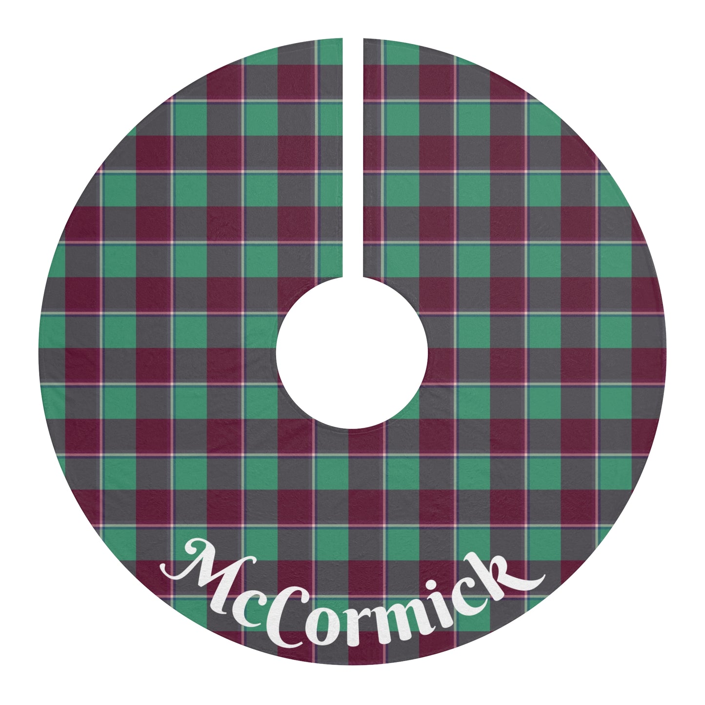 Personalized Christmas Tree Skirt, Festive Home Decor, Holiday Decoration, Christmas Gift, Custom Plaid Tree Skirt - Celtic Scents