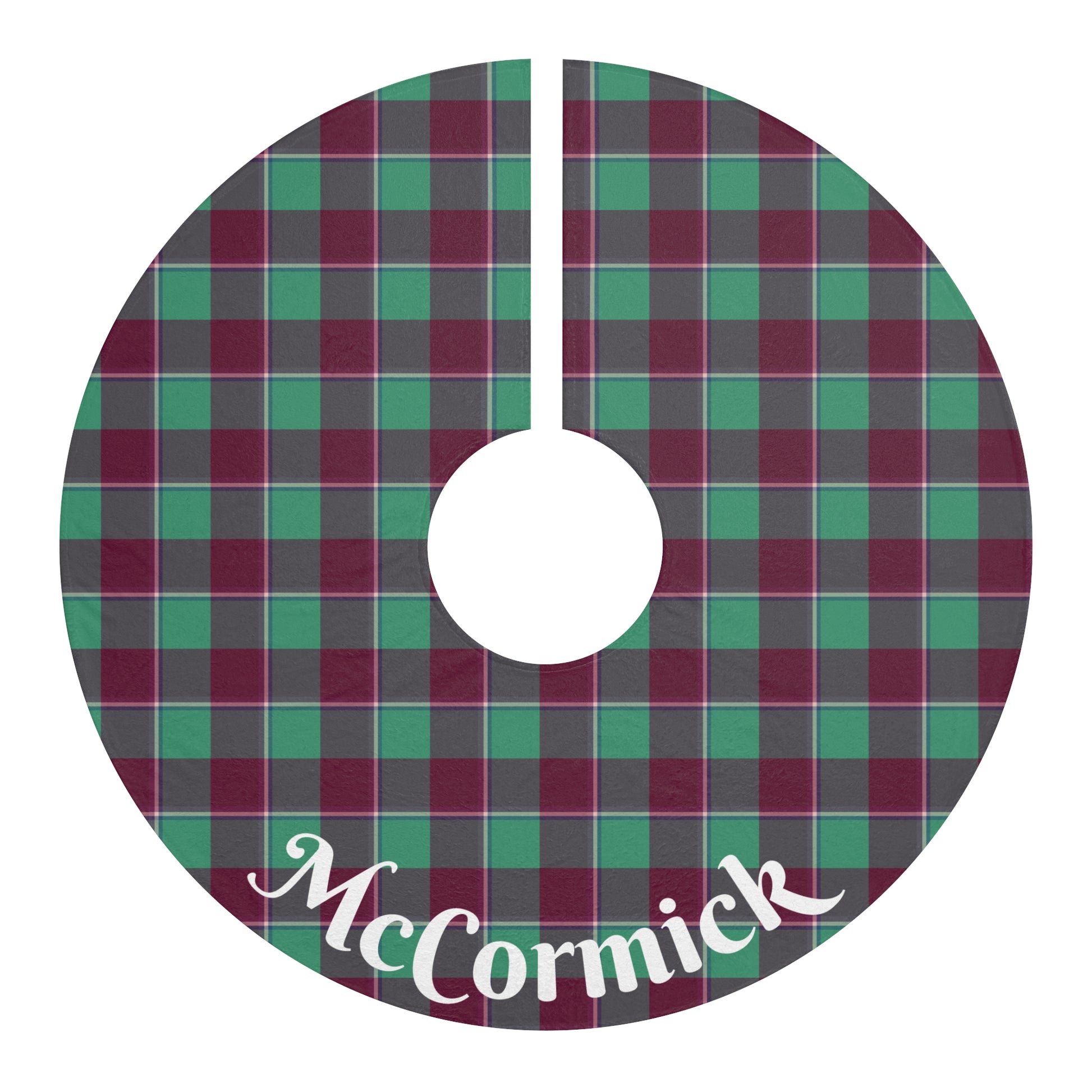 Personalized Christmas Tree Skirt, Festive Home Decor, Holiday Decoration, Christmas Gift, Custom Plaid Tree Skirt - Celtic Scents