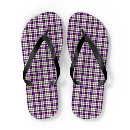 Plaid Flip Flops for Summer Vibes, Beach Wear, Poolside Relaxation, Casual Outings, Gift for Her - Celtic Scents