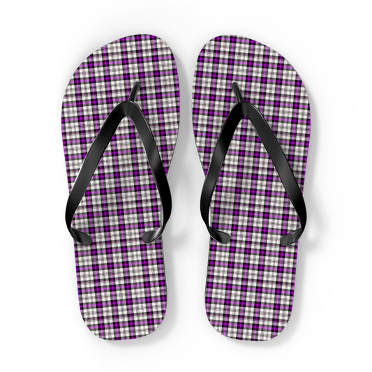 Plaid Flip Flops for Summer Vibes, Beach Wear, Poolside Relaxation, Casual Outings, Gift for Her - Celtic Scents