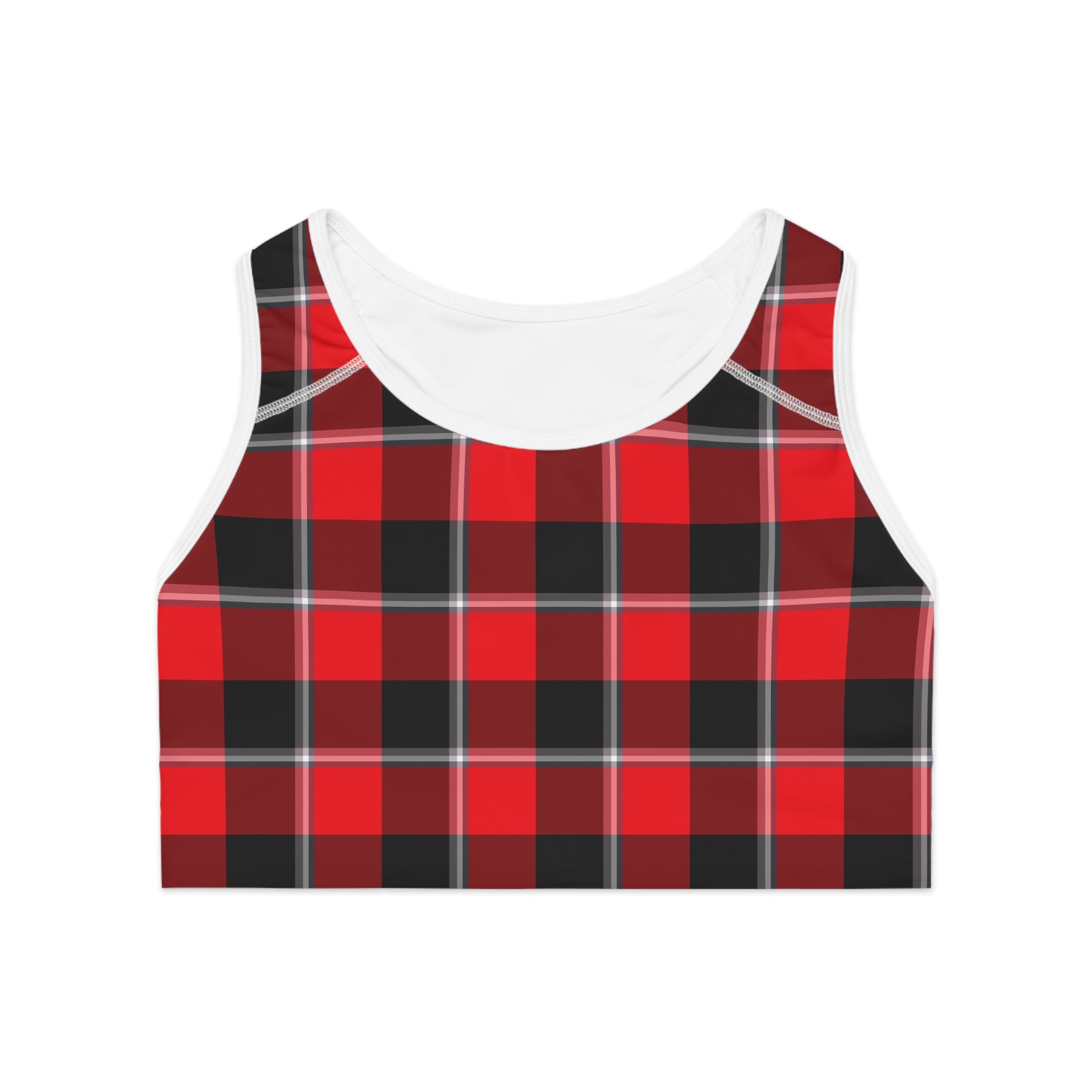 Plaid Sports Bra, Comfortable Workout Gear, Stylish Activewear, Perfect Gift for Fitness Lovers, Great for Yoga, Running, Gym - Celtic Scents