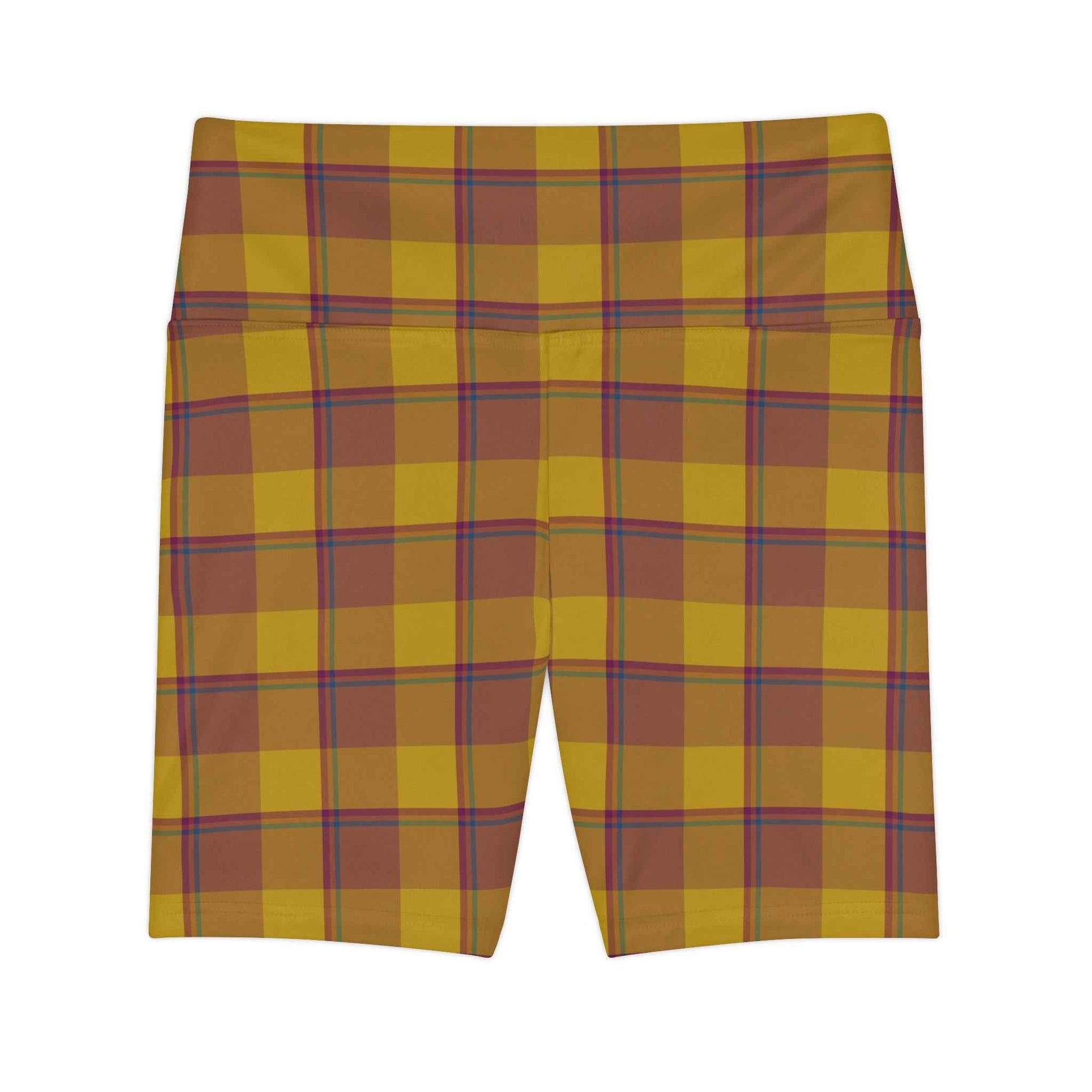 Stylish Women's Workout Shorts, Trendy Activewear, Summer Fitness Shorts, Gym Shorts, Plaid Athletic Bottoms, Comfortable Exercise Apparel