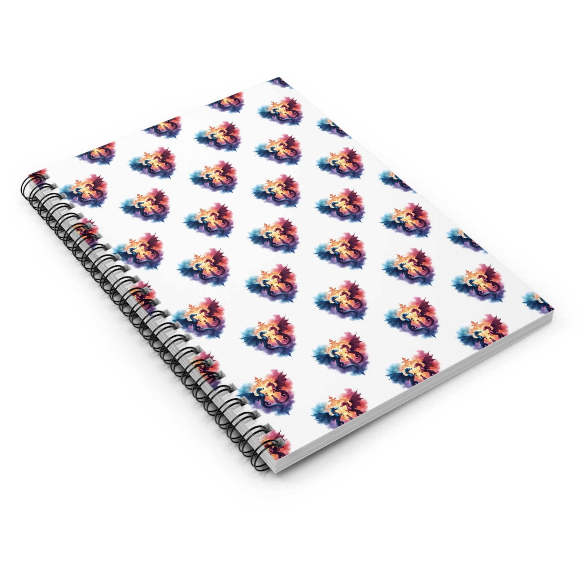 Colorful Dragon Spiral Notebook - Ruled Line, Journal, Stationery, Gift for Writers, Creative Notes, School Supplies - Celtic Scents