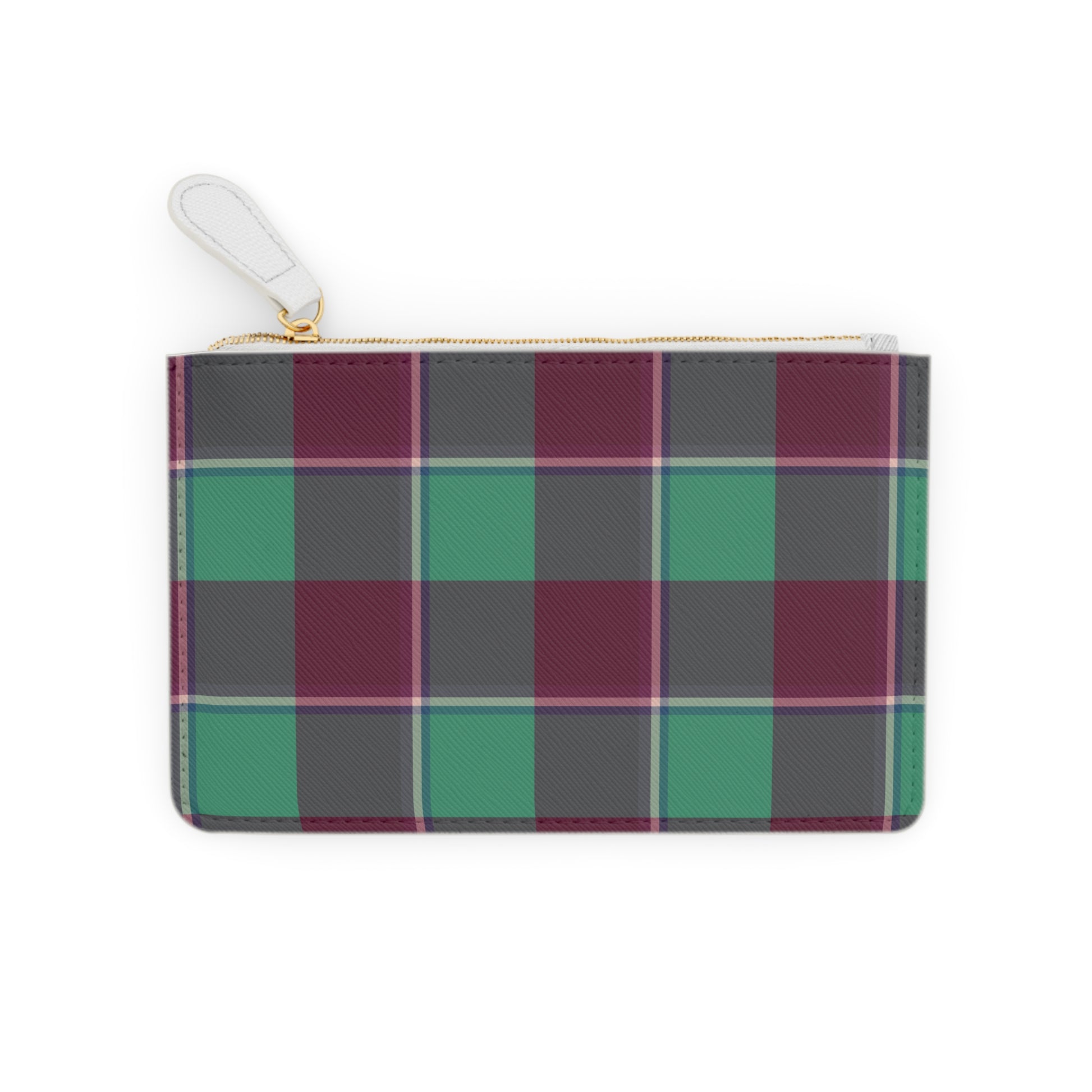 Personalized Plaid Mini Clutch Bag, Custom Zip Pouch, Stylish Accessory for Every Occasion, Gift for Her, Trendy Makeup Organizer - Celtic Scents