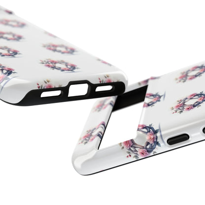Floral Phone Case, Tough Cases for Women, Cute Celtic Knot Floral Design iPhone Cover, Gift for Her, Stylish Tech Accessories