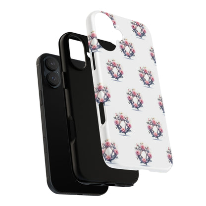 Floral Phone Case, Tough Cases for Women, Cute Celtic Knot Floral Design iPhone Cover, Gift for Her, Stylish Tech Accessories
