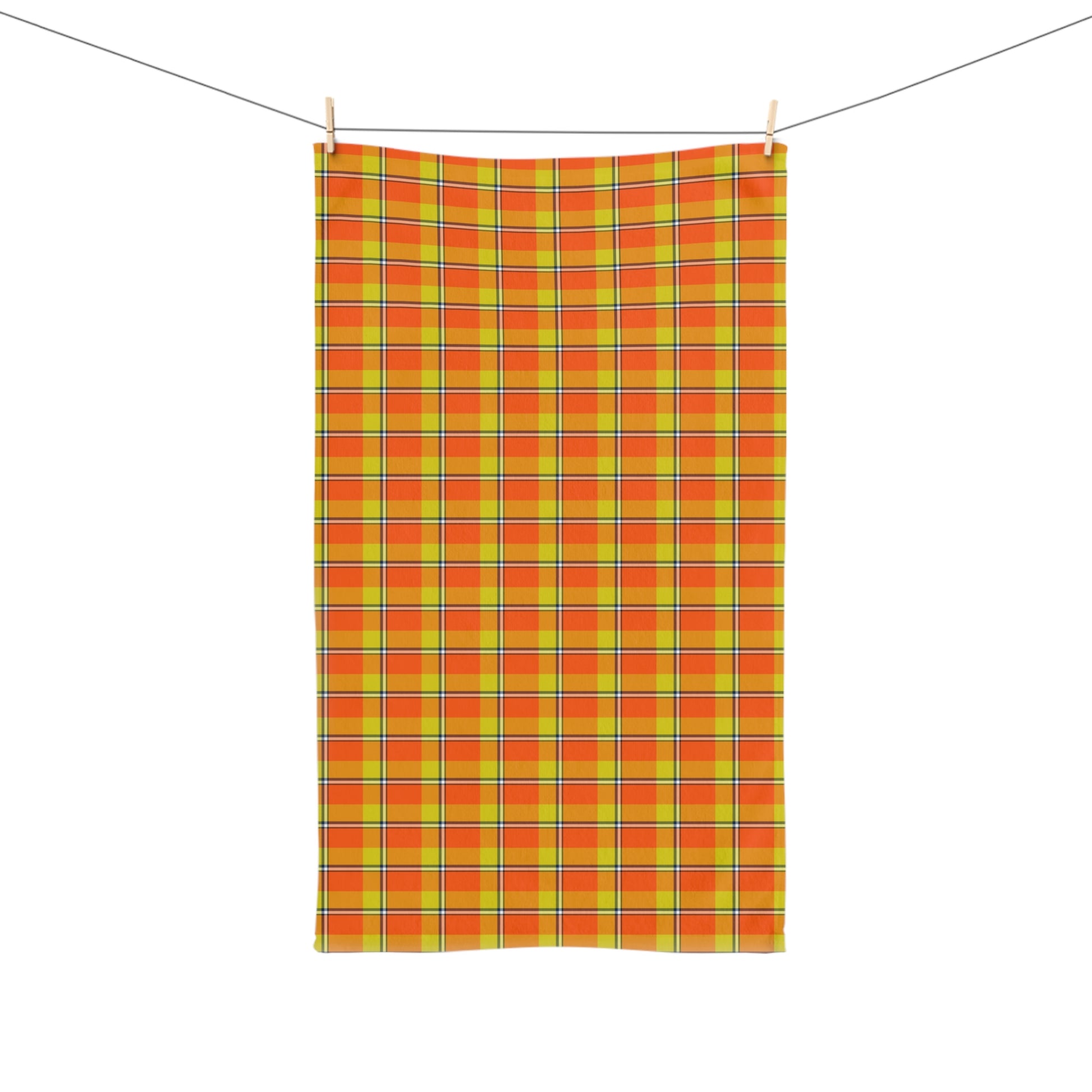 Bright Autumn Plaid Hand Towel, Kitchen Towel, Home Decor, Gift for Her, Colorful Dish Towel, Checkered Towel for Holidays - Celtic Scents
