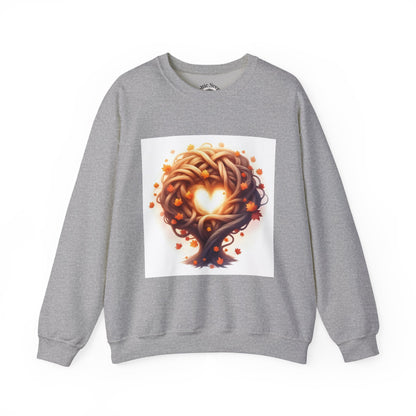 Heart Tree Crewneck Sweatshirt, Cozy Love Sweatshirt, Unisex Gift for Loved Ones, Fall Fashion, Nature-Inspired Apparel - Celtic Scents