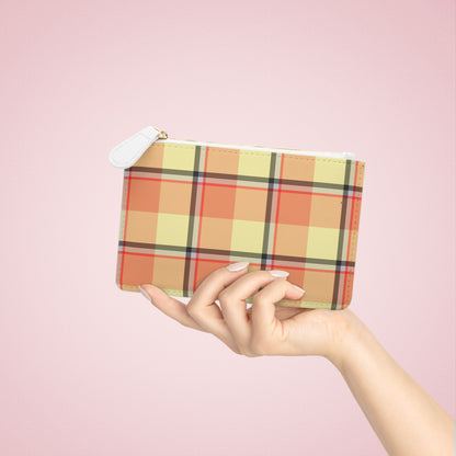 Personalized Plaid Mini Clutch Bag, Stylish Wristlet, Custom Makeup Pouch, Fashion Accessory, Gift for Her, Everyday Use - Celtic Scents