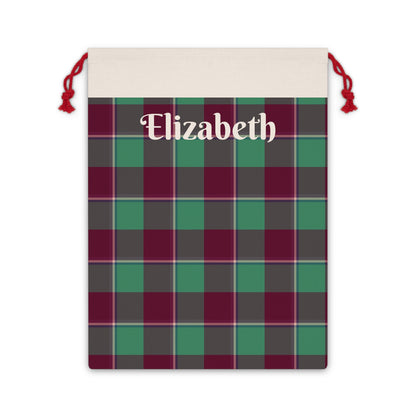 Personalized Plaid Gift Bag for All Occasions, Custom Holiday, Birthday, Eco-friendly, Reusable, Unique Gift Packaging