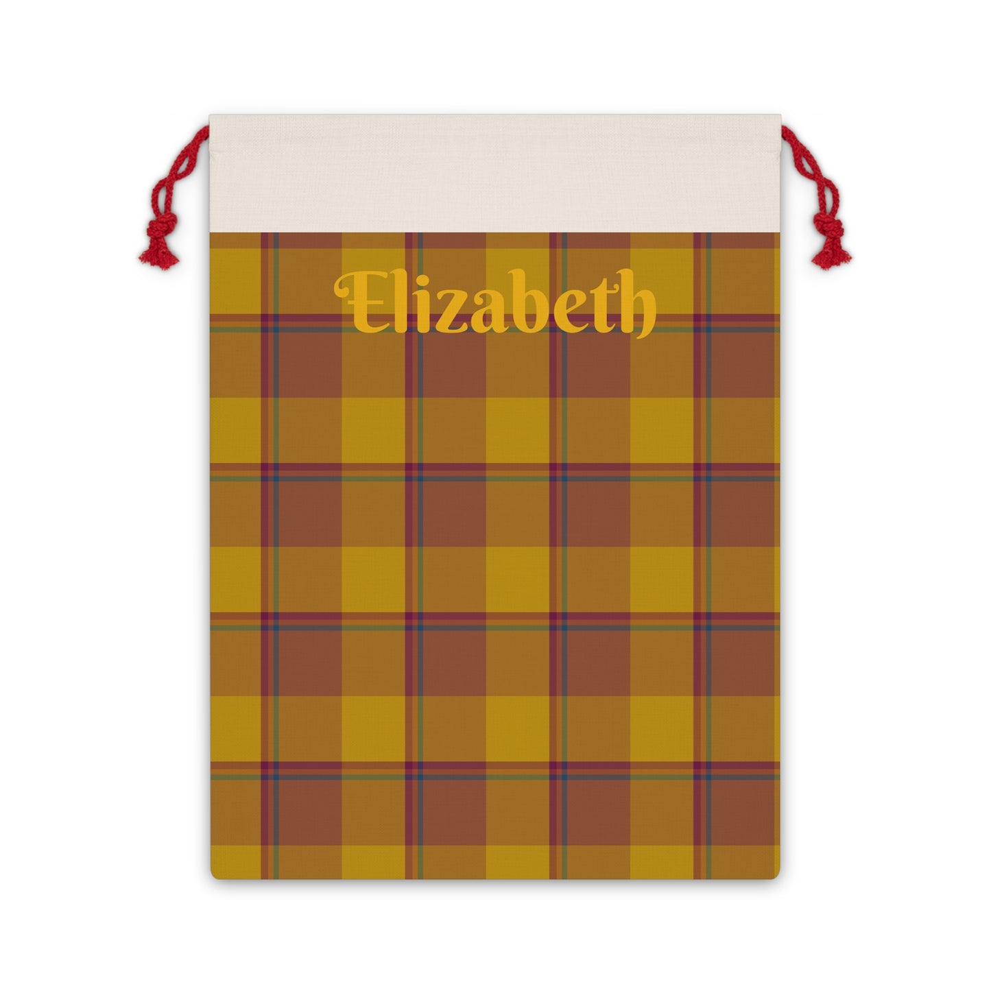 Personalized Plaid Gift Bag, Custom Holiday Bag, Unique Party Favor, Bride Gift, Eco-Friendly Gift Wrap - Celtic Scents