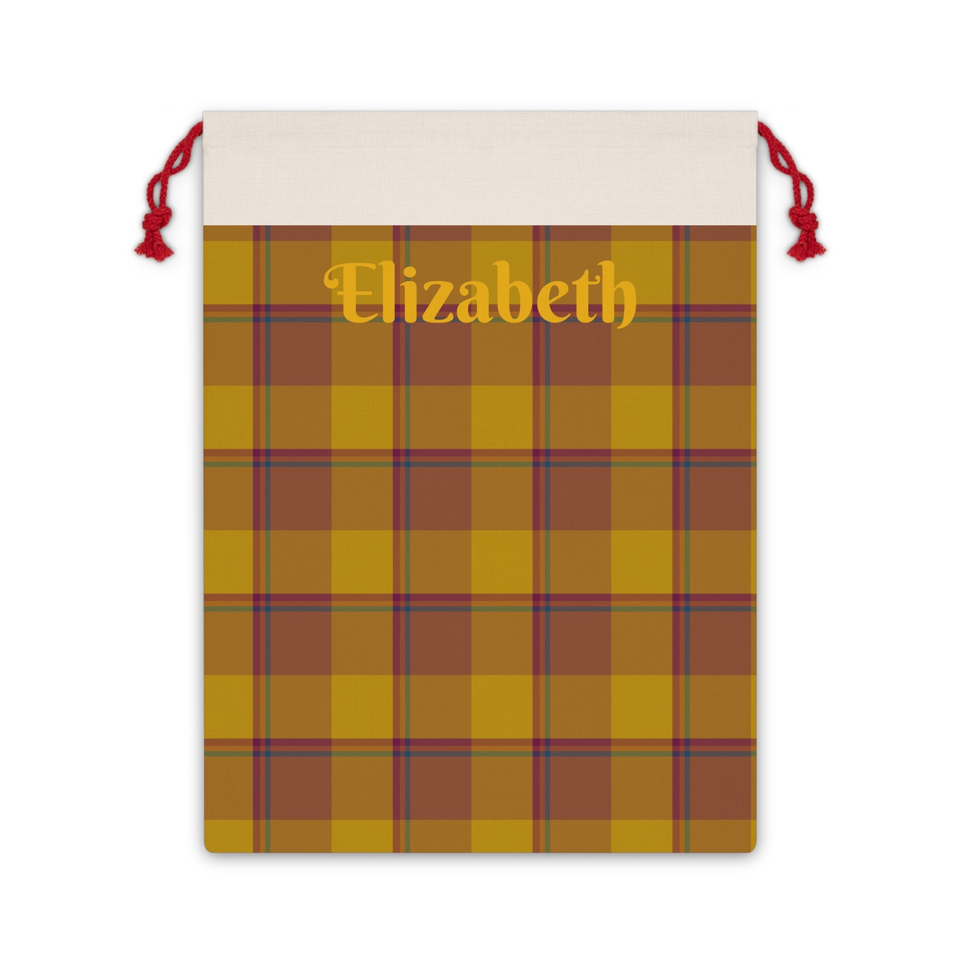 Personalized Plaid Gift Bag, Custom Holiday Bag, Unique Party Favor, Bride Gift, Eco-Friendly Gift Wrap - Celtic Scents