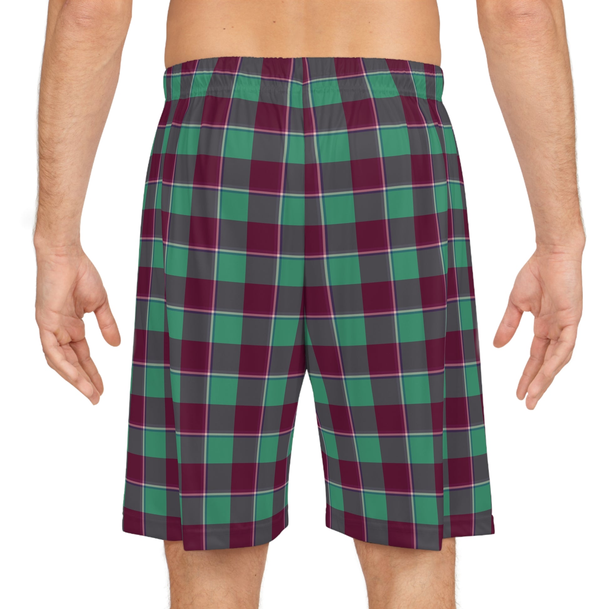 Plaid Basketball Shorts, Comfortable Athletic Wear, Sports Lounge Shorts, Casual Summer Apparel, Perfect for Gifts or Fitness - Celtic Scents